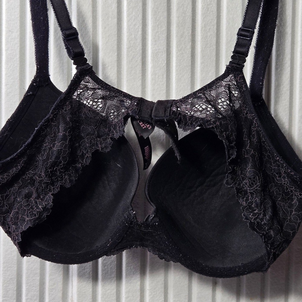 Victorias Secret Dream Angels Perfect Coverage Bra Black Lace 36C 332929-DL3 - Picture 3 of 7